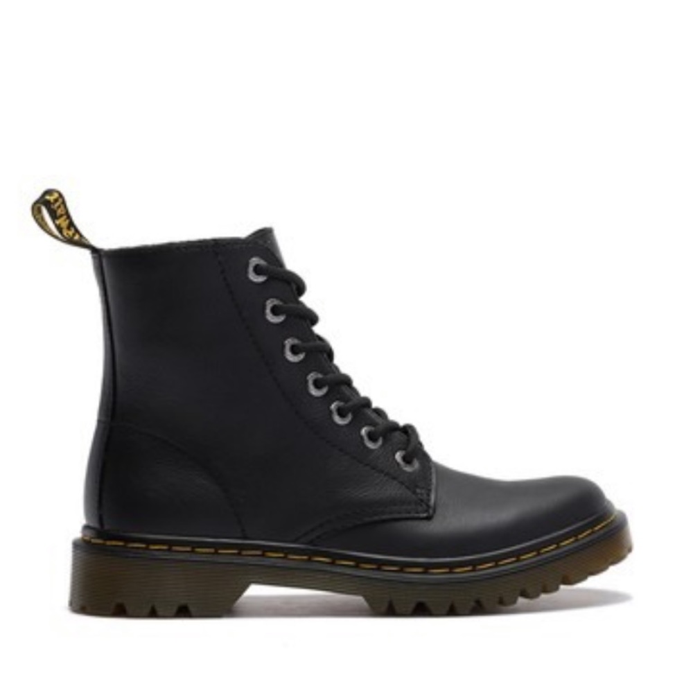 Dr. Marten's black and yellow combat boots